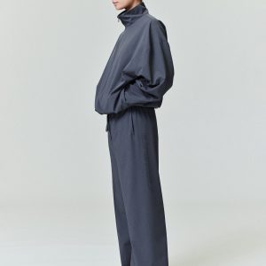 Womens Nylon Half Zip Track Jacket