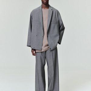 Cotton Wool Oxford Shirt Jacket