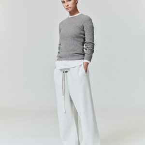 Womens Waffle Knit Long Sleeve Top