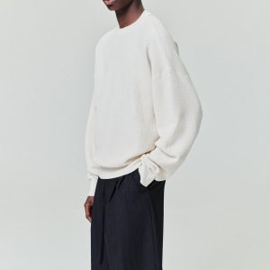 Wool Cotton Sport Mesh Knit Sweater