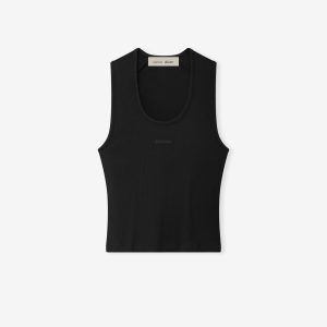Womens Rib Knit Fitted Tank