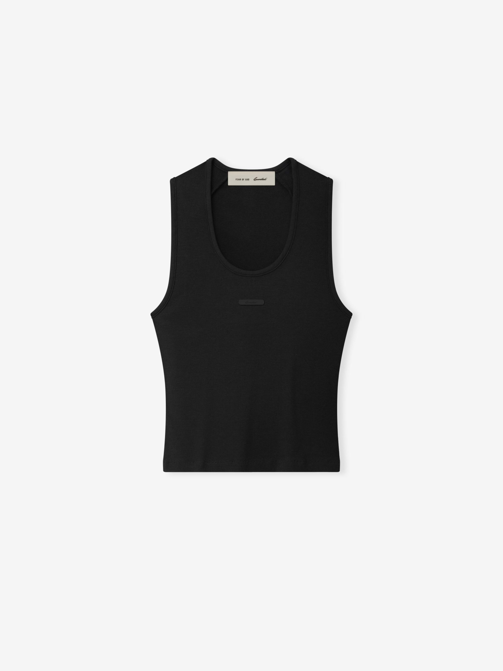 Womens Rib Knit Fitted Tank