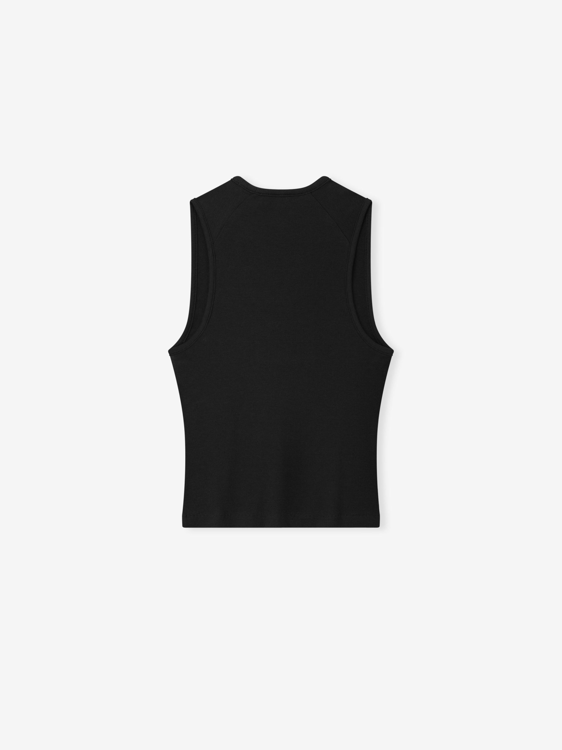 Womens Rib Knit Fitted Tank - Image 2