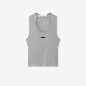 Womens Rib Knit Fitted Tank