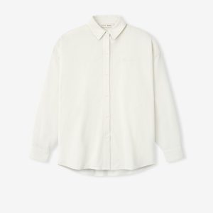 Womens Cotton Oxford Signature Button Up Shirt