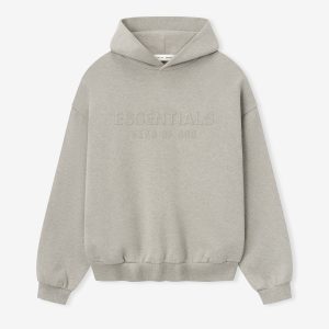 Embossed 90s Fit Fleece Hoodie