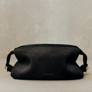 Nubuck Leather Belted Pouch