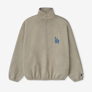 Dodgers Suede Fleece Modern Half Zip