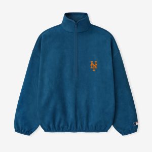 Mets Suede Fleece Modern Half Zip
