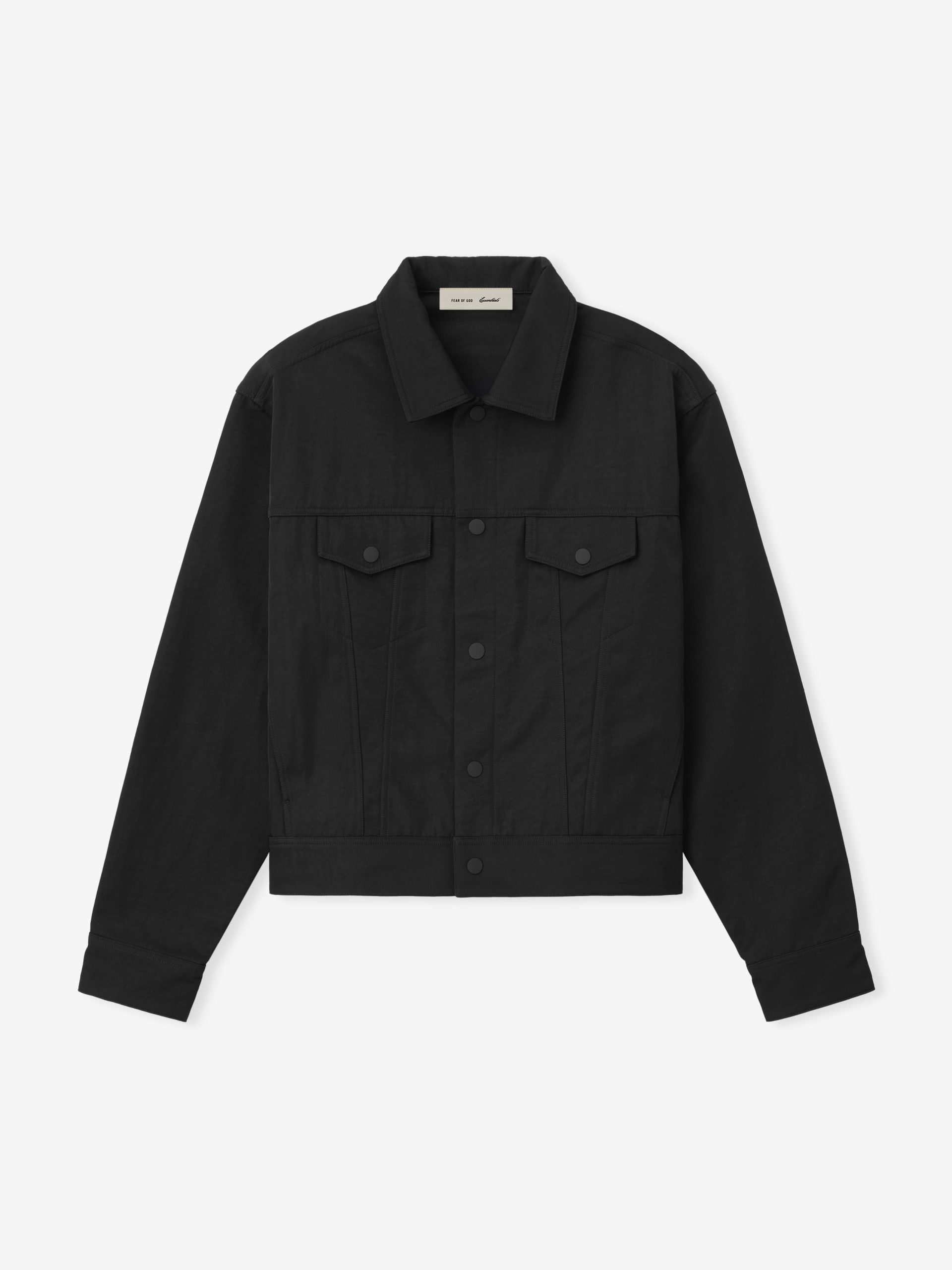 Textured Nylon Trucker Jacket