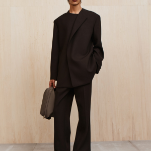 Double Weave Wool Tailored Flared Pants