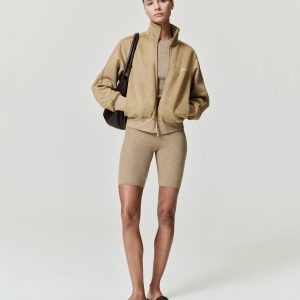 Womens Rib Knit Bike Short