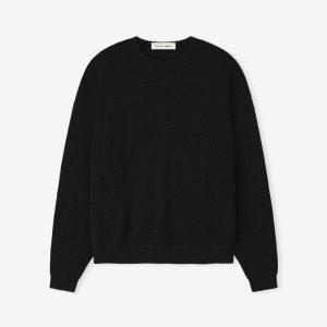 Waffle Crewneck 90s Sweater